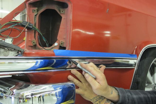 1985 Chevrolet C10 Marking New Side Trim Where To Cut