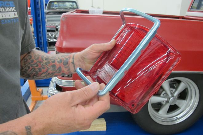 1985 Chevrolet C10 Bending Trim Over New Taillight Lense