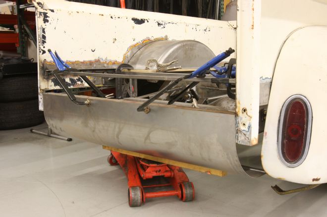1956 Ford F 100 Curved Sheet Metal Clamped In Place