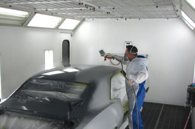 1969 Camaro Spraying Primer