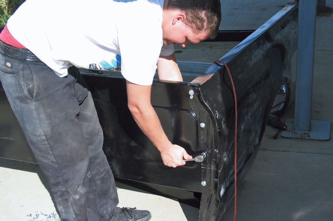 Chevrolet Fleetside Installing Bolts On Front Panel