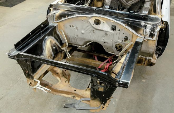1969 Plymouth Road Runner Inner Fenders And Core Support In Place