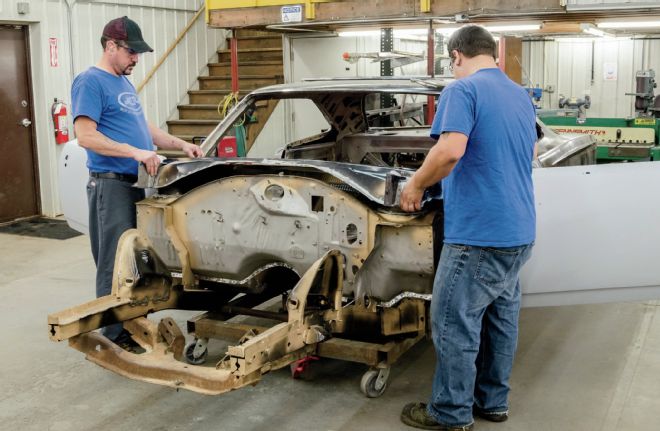 1969 Plymouth Road Runner Upper Cowl Panel Set In Place