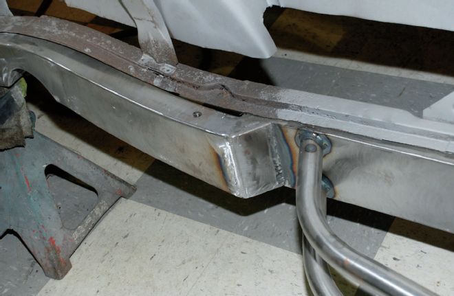 1932 Ford Deuce Framerail Welds Ground Smooth