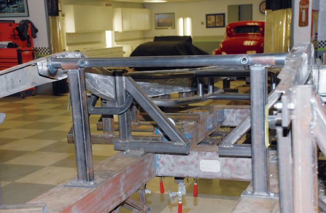 1932 Ford Deuce Rear Shock Absorber Crossmember Trimmed Fitted And Welded In Place