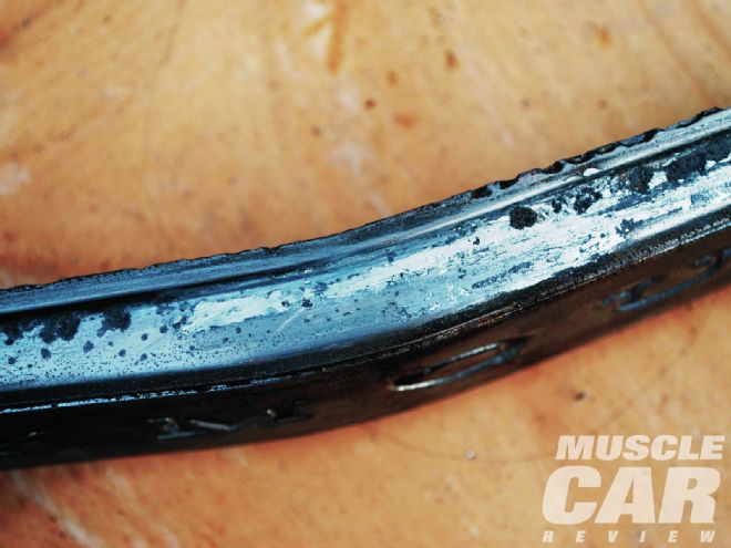 1965 Plymouth Barracuda Hood Emblem Pits In Pot Metal Filled
