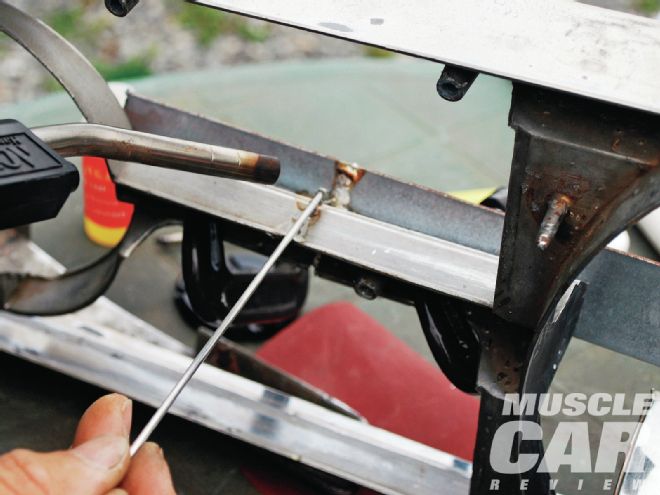 1965 Plymouth Barracuda Grille Cut Pot Metal Stem Sections Lined Up Flux Applied And Welded