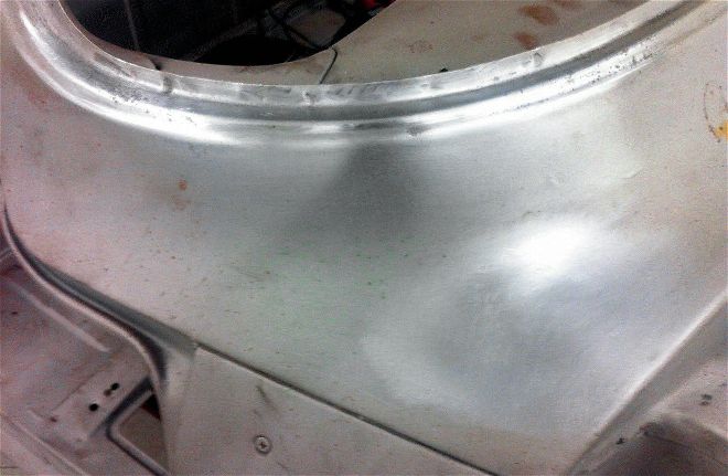 Ford F 100 Antenna Hole Covered Ground And Sanded