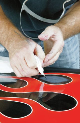 1940 Ford Coupe Rear Fender Filling Cracks In Paint