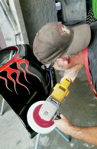 1940 Ford Coupe Rear Fender Buffing