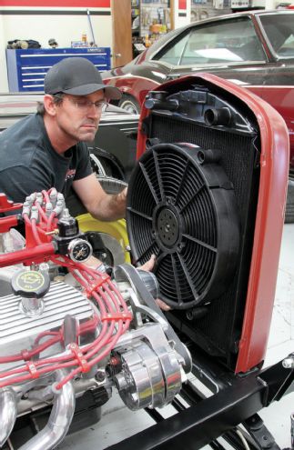 Ford Model A Installing Cooling Fan Assebly