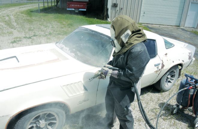 1978 Chevrolet Camero Soda Blasting Metal Fender Vents