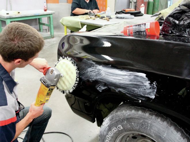 Go Over Truck With A Foam Pad And Rubbing Compound