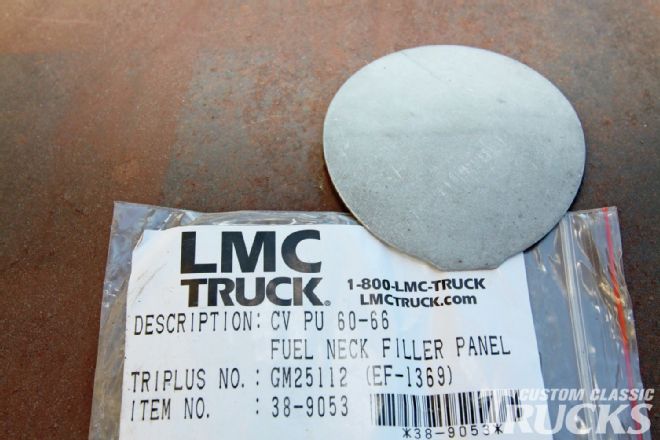 Lmc Truck Fuel Neck Panel
