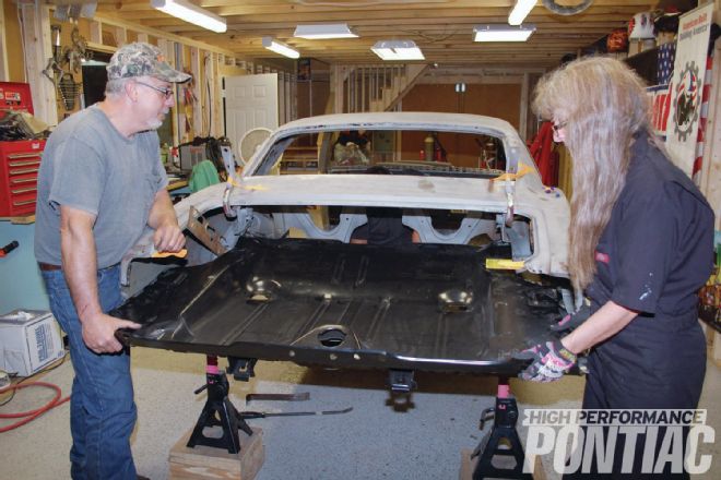 1967 Pontiac Firebird New Trunk Pan Initial Fit