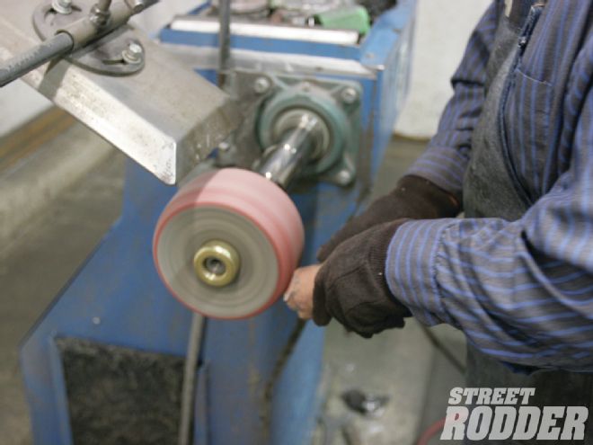 Abrasive Wheel Takes Off Rivets