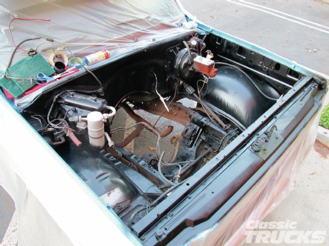 1979 Chevy C10 Engine Bay Painted