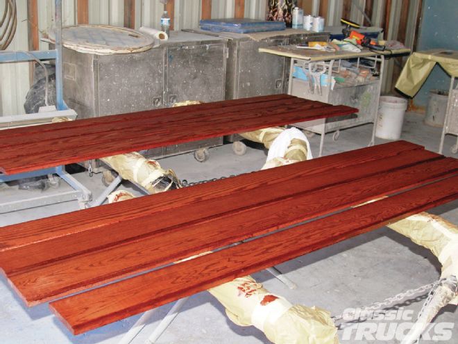 White Oak Stained Bed