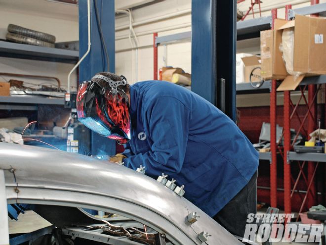 12 Chopping A 1951 Ford Sedan Roof Tack Welding