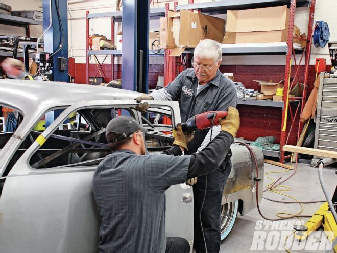 27 Chopping A 1951 Ford Sedan Roof Door Frame Lowering