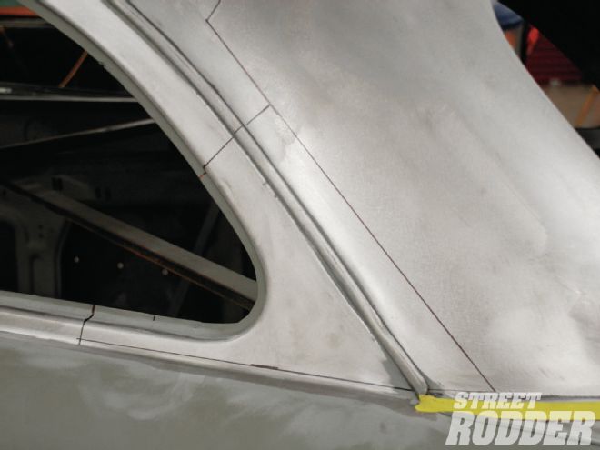 06 1951 Ford Sedan Roof Modification Lower Rear Corner Panel