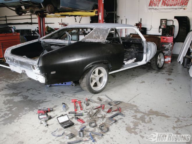 1968 Chevy Nova Project Car Quarter Panel Replacement - Confined To Quarters