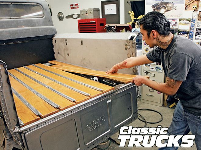 0906clt 01 Z+ford F1 Wood Truck Bed Kit Install+classic Truck Restoration