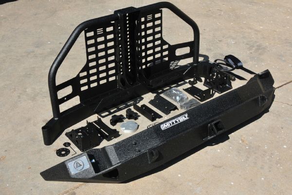 04 Smittybilt Tire Carrier Jk Wrangler Four Door Laid Out Bumper Photo 95956878