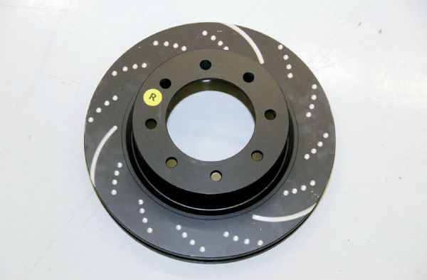 Replace the stock rotor with EBC’s performance rotor.