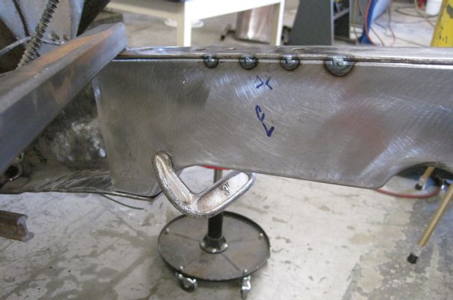 1965 Ford F 100 Boxing Plates Clamped And Tack Welded