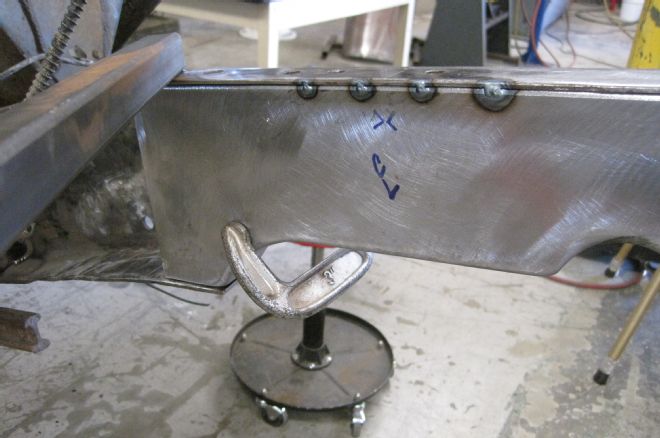 1965 Ford F 100 Boxing Plates Clamped And Tack Welded