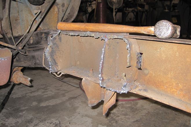 1965 Ford F 100 Center Portion Of Crossmember Removed