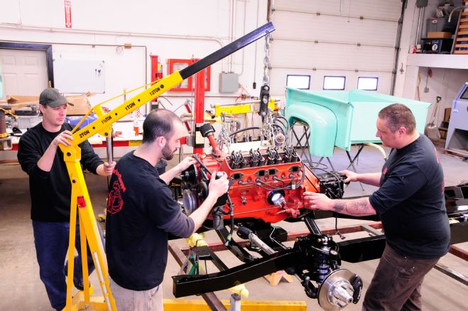 1956 Ford F 100 Installing 292ci Engine