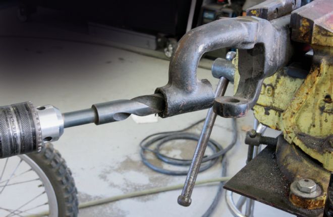 1940 Ford Pickup Chassis Drilling Out Wishbone Bushes