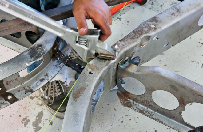 1940 Ford Pickup Chassis Flattening Out Rail Flanges