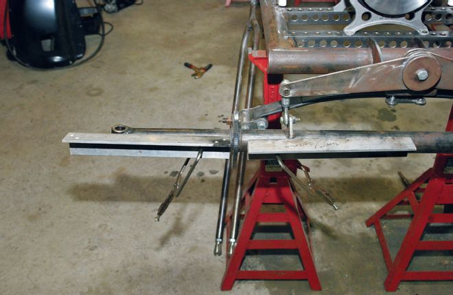 Project Drag Car Aluminum Angles Clamped To The Axle