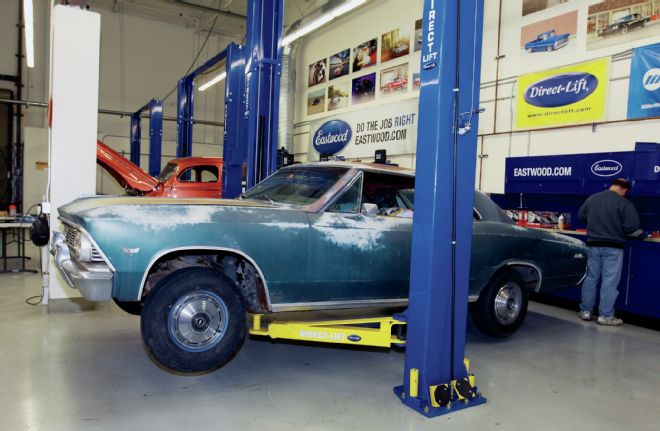 1966 Chevrolet Malibu Two Post Lift