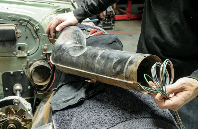 1951 Chevrolet Deluxe Coupe Headlight Wiring In Factory Fresh Air Tube