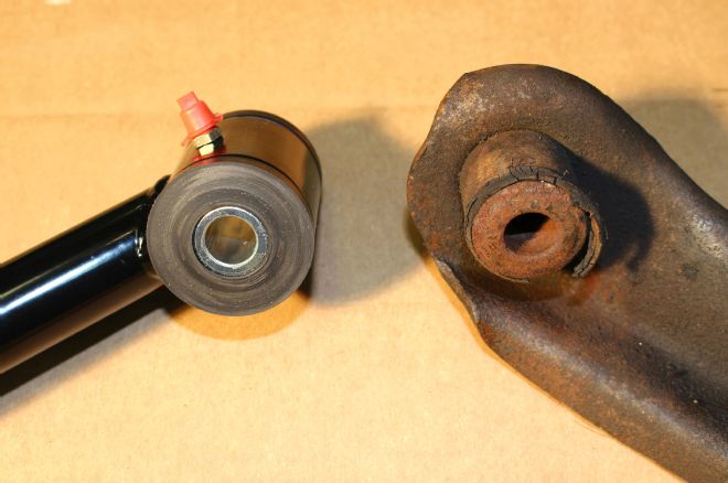 New Qa1 Rubber Bushing Vs Old Dry Rotted Rubber Bushing