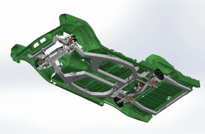 1961 Ford Sunliner Cad Test Fit Of Bottom Of Body With New Frame