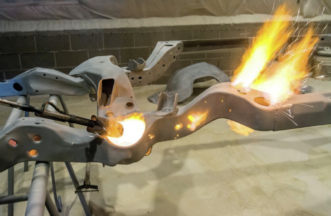 1970 Chevrolet Chevelle Premiere Powdercoating Burning Out Oil Frame