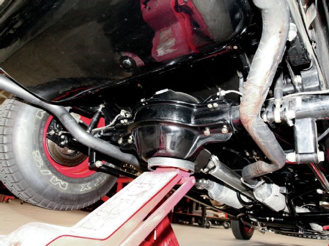 Exhaust Tubing Routed Under Axle