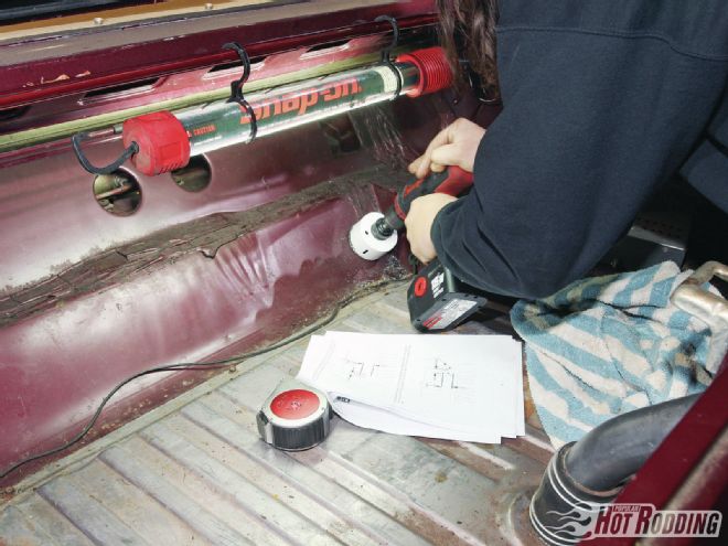 Drill Holes Above Fuel Tank