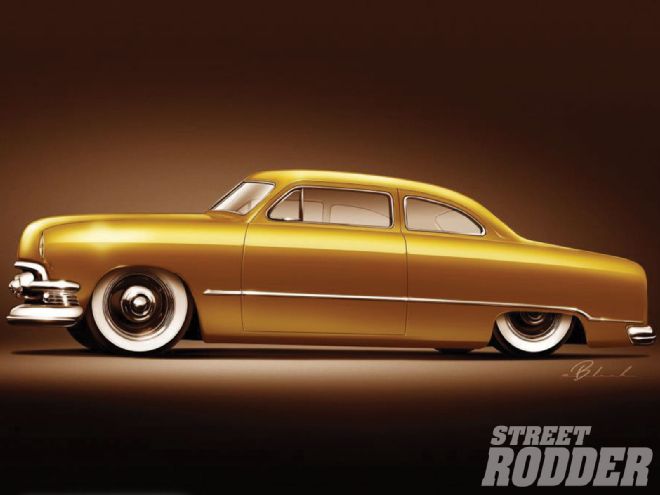 32 1951 Ford Sedan Lowering Eric Black Rendering