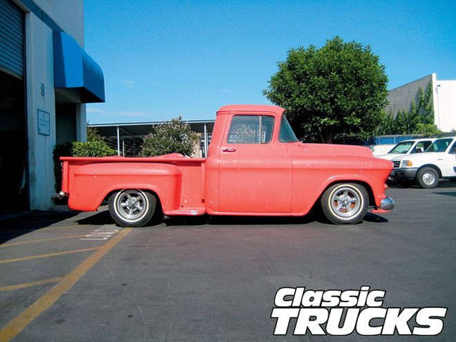 0911clt 01 Z+1955 Chevy Truck+side View