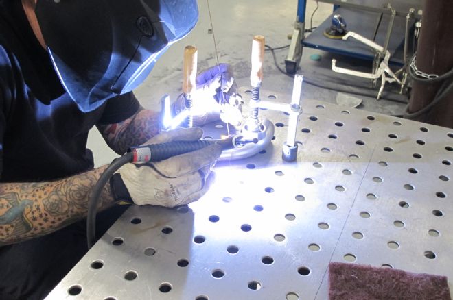 1956 Chevrolet Pickup Tig Welding Tubes Together