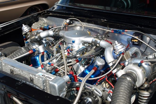 04 Maradyne Cooling System Twin Turbocharged Pontiac Engine With Griffin Cross Flow Radiator