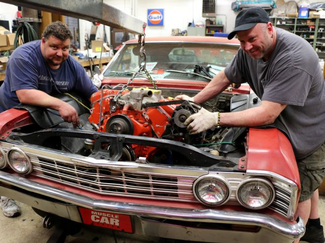 427 Big-Block Installation in MaliBeater, our Patina Project 1967 Chevrolet Malibu