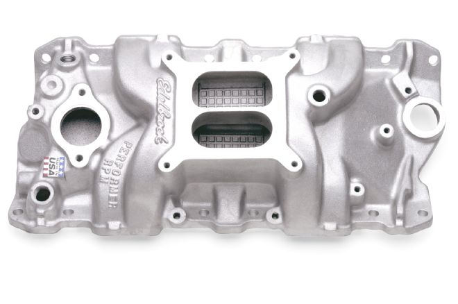 383 Chevrolet Engine Build Edelbrock Performer Rpm Intake Manifold