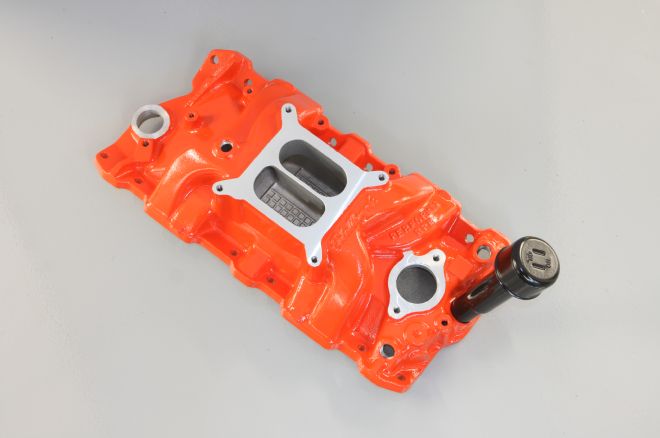 Edelbrock Performer Rpm Intake Manifold Painted Chevy Orange